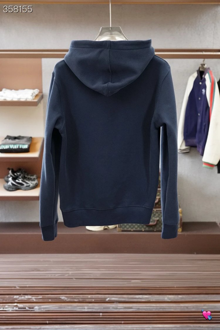 DiorDior classic CD embroidered hooded pure cotton men's fashionable casual hooded sweatshirt | Litb