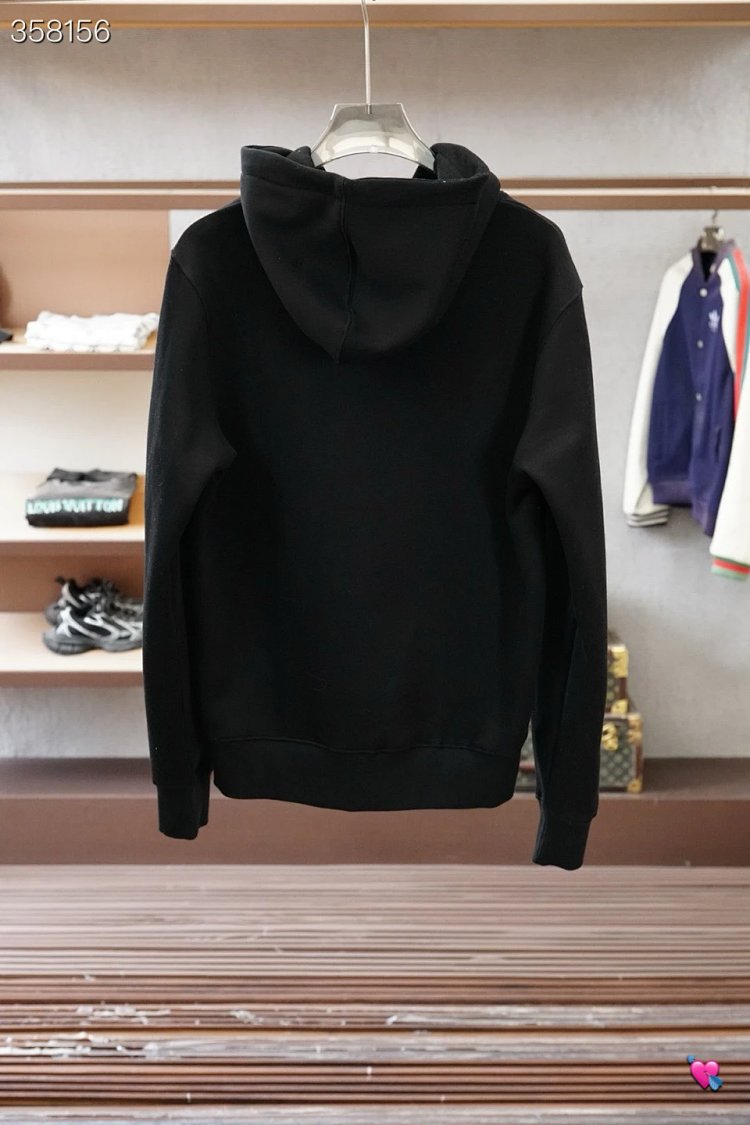 DiorDior classic CD embroidered hooded pure cotton men's fashionable casual hooded sweatshirt | Litb