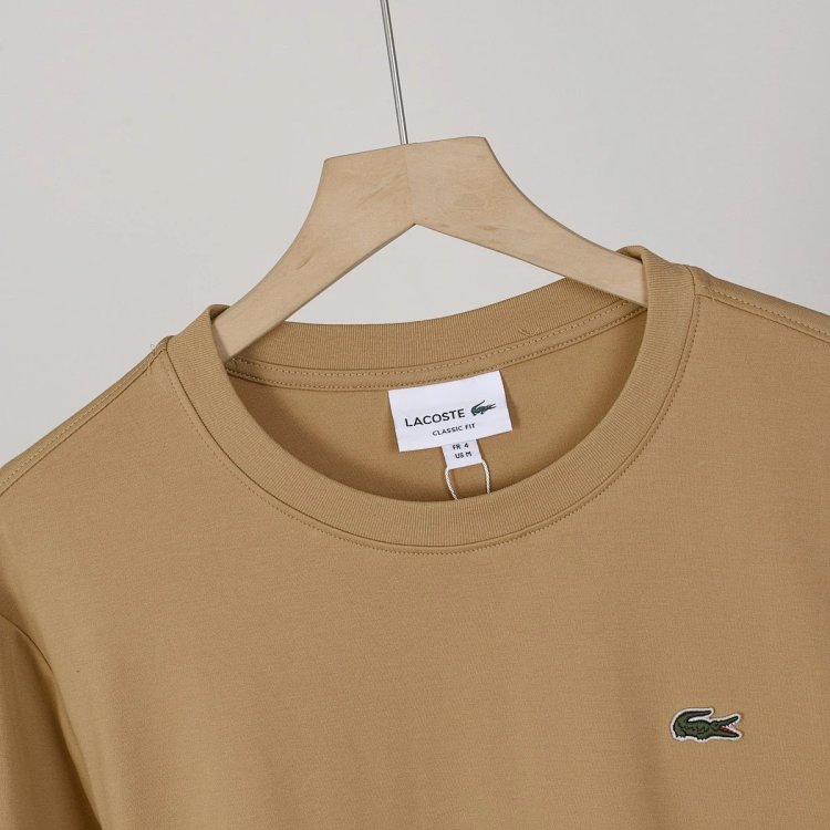 LACOSTE  French crocodile men's pure cotton round neck long sleeved T-shirt TH7307 | Litbuuy Spreads