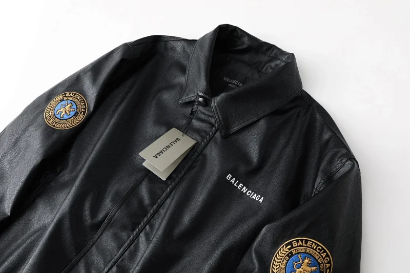 Balenciaga   Simulated PU leather jacket with loose fit | Litbuuy Spreadsheet