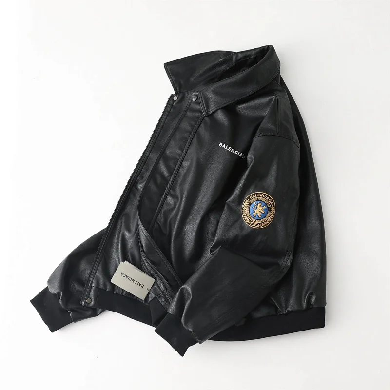 Balenciaga   Simulated PU leather jacket with loose fit | Litbuuy Spreadsheet