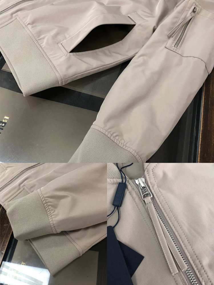 Prada men's jacket baseball collar zipper jacket cardigan solid color men's casual | Litbuuy Spreads