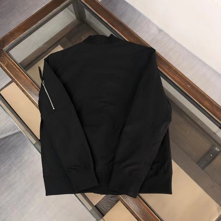 Prada men's jacket baseball collar zipper jacket cardigan solid color men's casual | Litbuuy Spreads