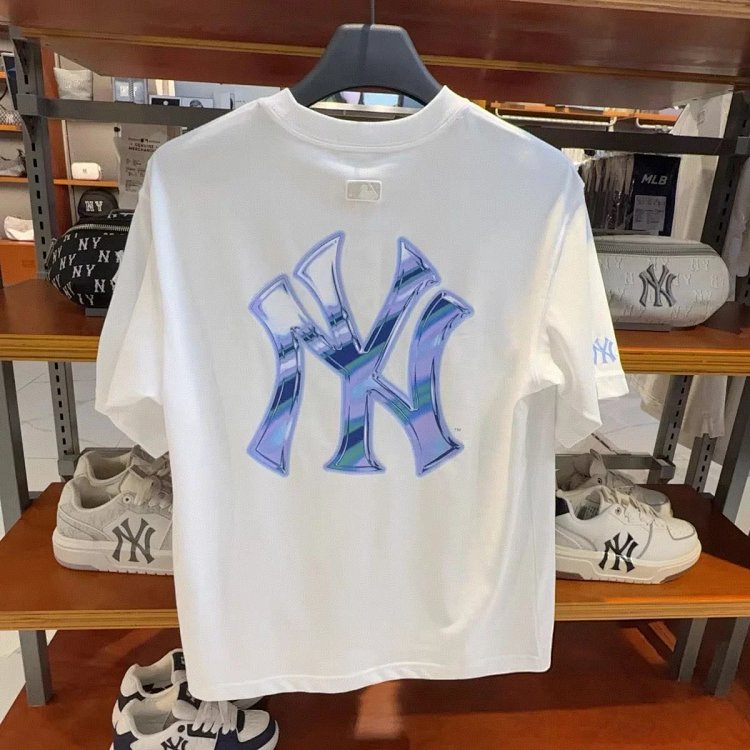 MLBLight luxury short sleeved t-shirt men's round neck half sleeved top unisex | Litbuuy Spreadsheet