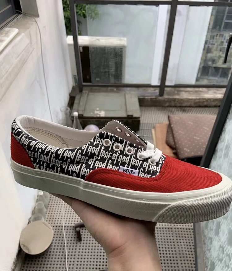 Vans board shoes, one foot low cut shoesFear of God x Vans Era 95 dx white black fog  | Litbuuy Spre