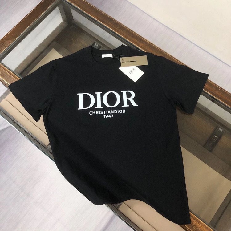 Dior light luxury short sleeved T-shirt men's half sleeved top unisex Dior short sleeved shirt | Li