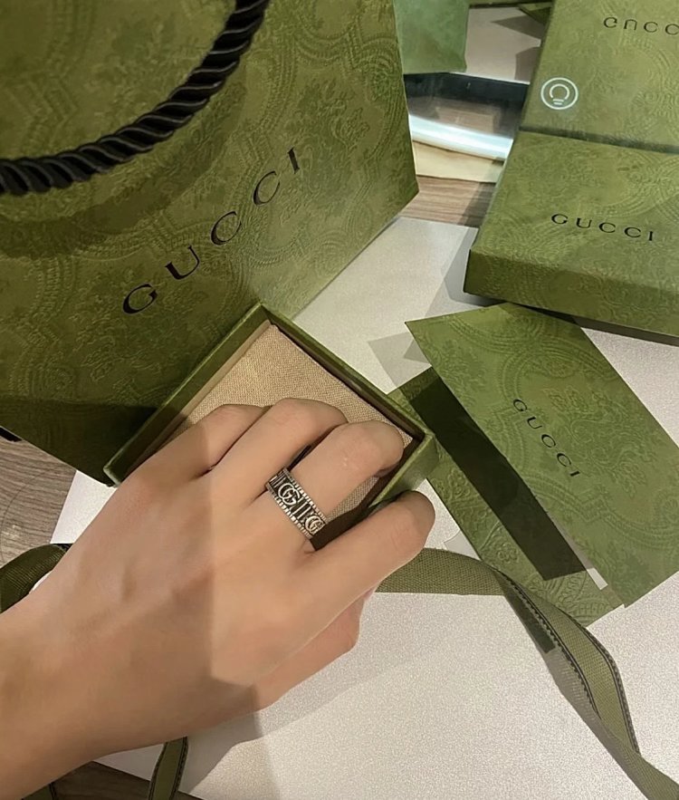 Couple Pair Ring 925 Silver Gucci GUUCI Vintage Double G Ring Vintage Vintage Vintage | Litbuuy Spre