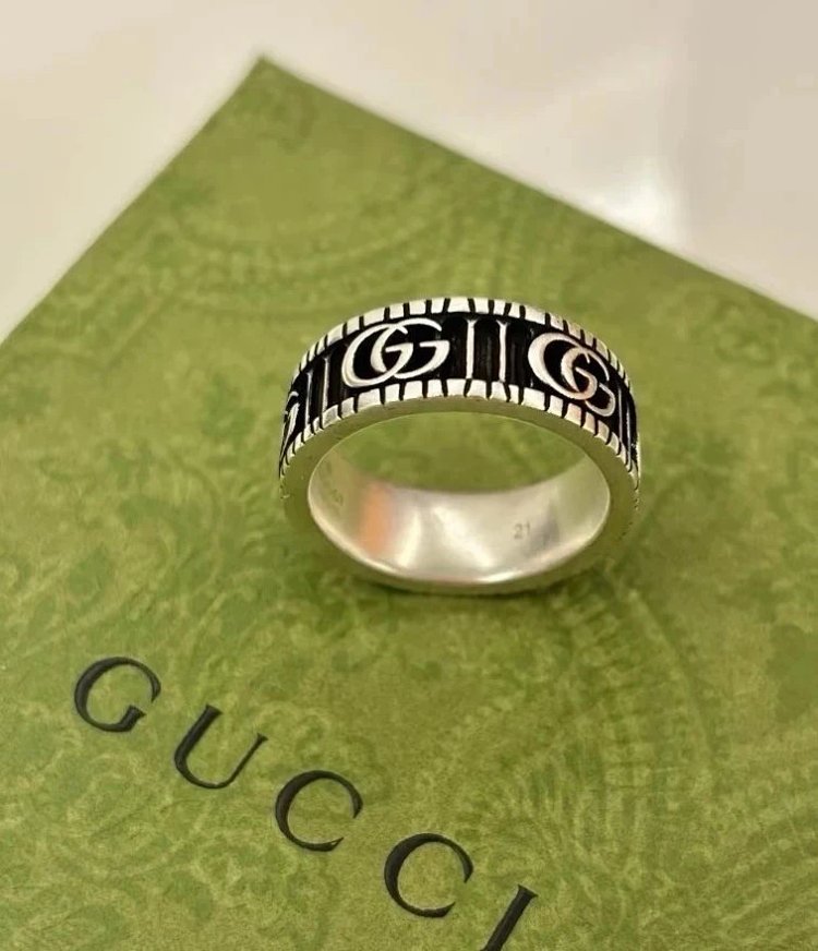 Couple Pair Ring 925 Silver Gucci GUUCI Vintage Double G Ring Vintage Vintage Vintage | Litbuuy Spre