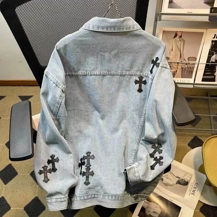 Chrome Hearts Light Luxury Cowboy Printed Coat Spring and Autumn Unisex Trendy Brand Men | Litbuuy S