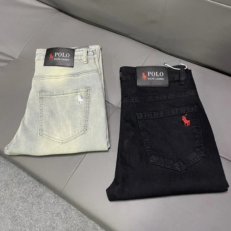 Ralph Lauren jeans embroidered casual pants straight leg slim fit pants | Litbuuy Spreadsheet