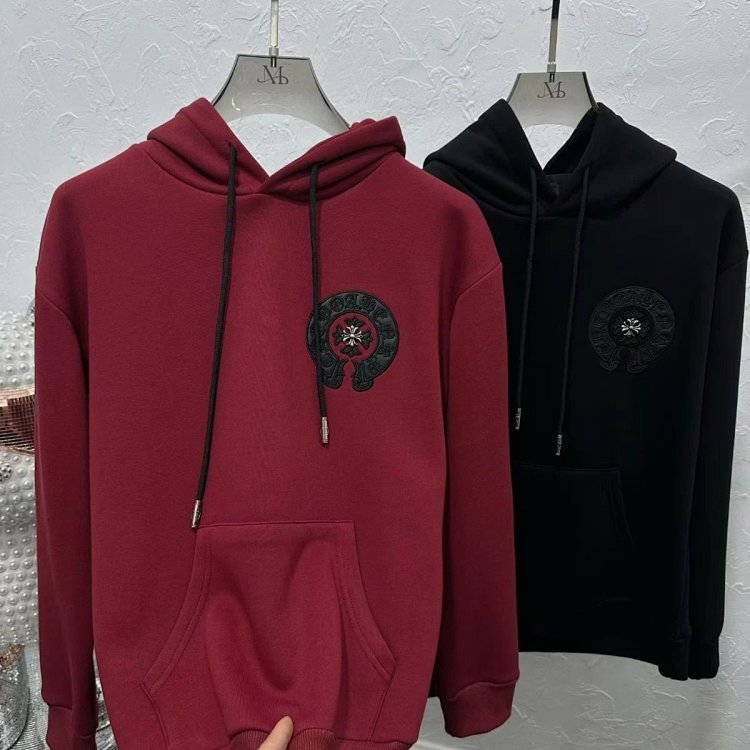 Chrome Hearts hooded sweatshirt, autumn and winter cross long sleeved fleece jacket | Litbuuy Spread