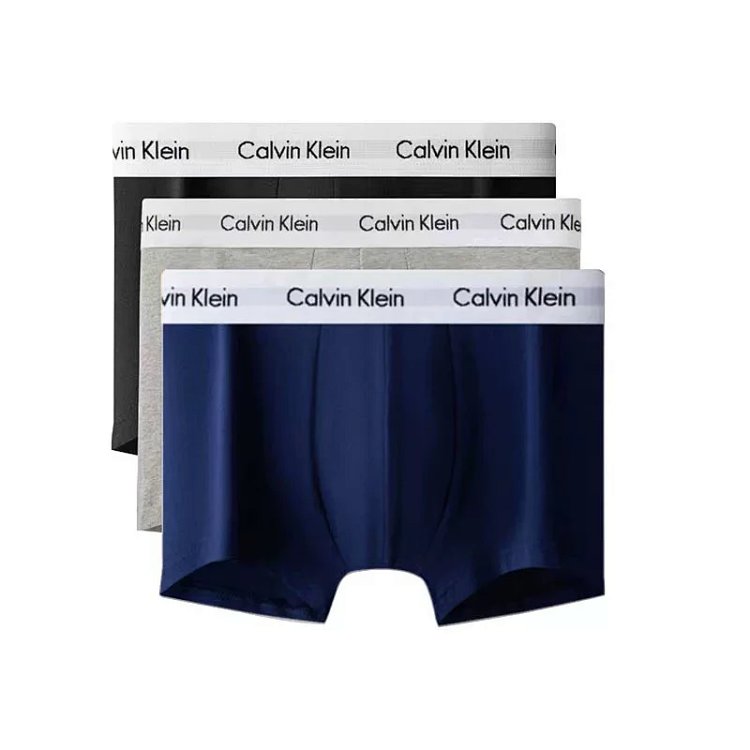 CK Men's Underwear Cotton Flat Corner Antibacterial Modal Youth Large Four Corner Shorts Three Pair