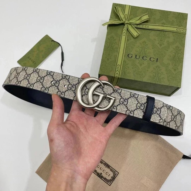 Gucci men's and women's belt PVC distressed calf leather vintage | Litbuuy Spreadsheet