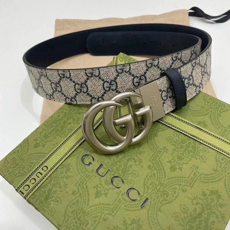 Gucci men's and women's belt PVC distressed calf leather vintage | Litbuuy Spreadsheet