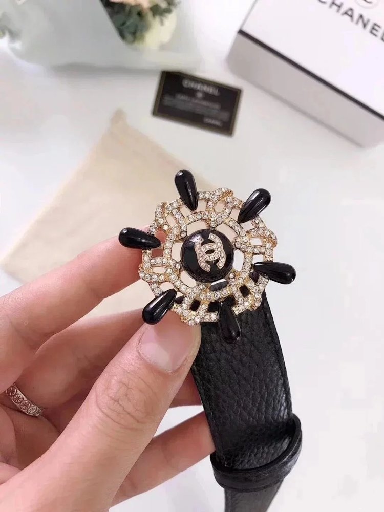 Chanel casual versatile full leather belt | Litbuuy Spreadsheet