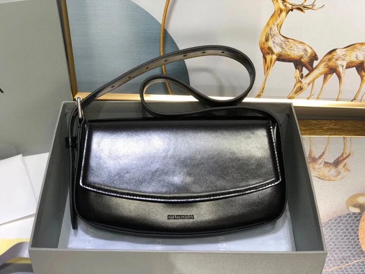 Balenciaga Crocodile Pattern Head Layer Calfskin Single Shoulder Handheld Undera