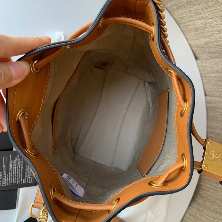 MCM Mini Drawstring Bucket Bag Imported Original Single Handbag Shoulder Bag Crossbody Bag | Litbuuy