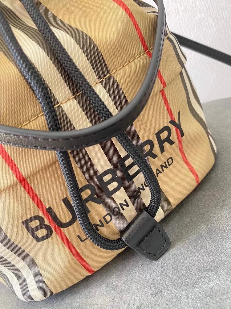 Burberry storage classic plaid canvas bucket bag drawstring bag | Litbuuy Spreadsheet