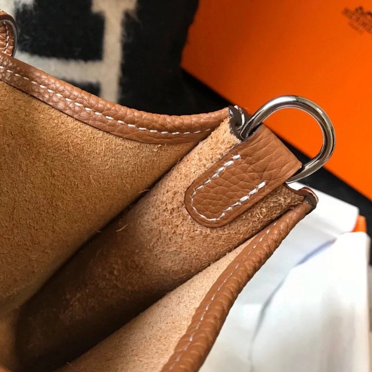 Hermes mini calf leather hollow shoulder crossbody buckle women's bag | Litbuuy Spreadsheet