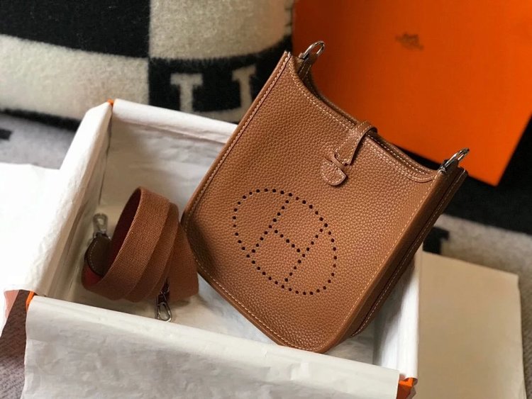 Hermes mini calf leather hollow shoulder crossbody buckle women's bag | Litbuuy Spreadsheet