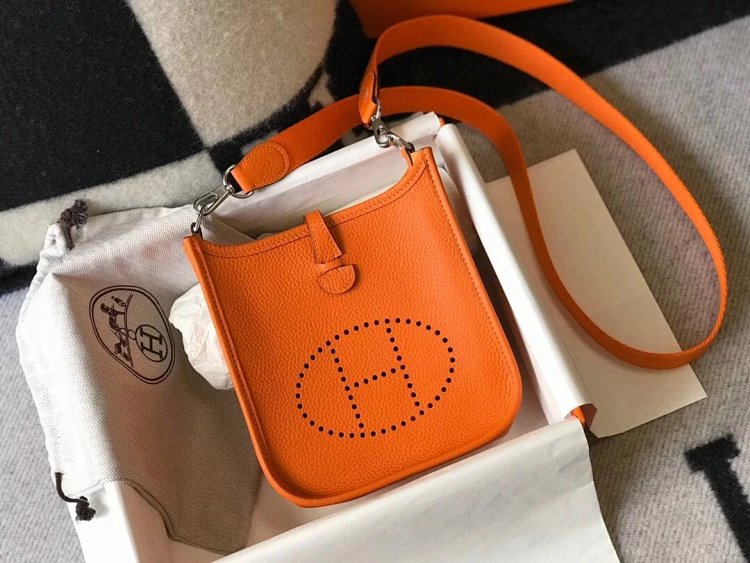 Hermes mini calf leather hollow shoulder crossbody buckle women's bag | Litbuuy Spreadsheet