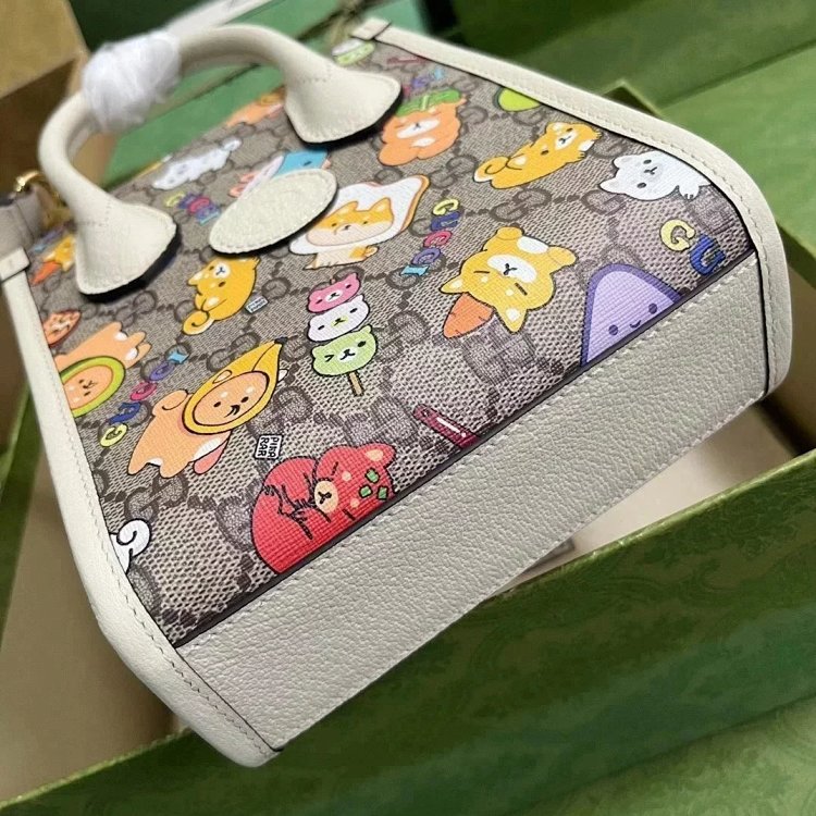 Gucci animal print mini tote bag music score bag crossbody bag shoulder bag unisex 699406 | Litbuuy