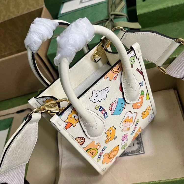 Gucci animal print mini tote bag music score bag crossbody bag shoulder bag unisex 699406 | Litbuuy