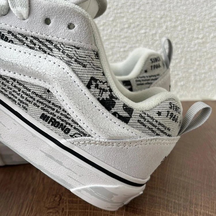 VANS Bubble Matt Ono Co branded Grey White Graffiti Casual Canvas Shoes | Litbuuy Spreadsheet