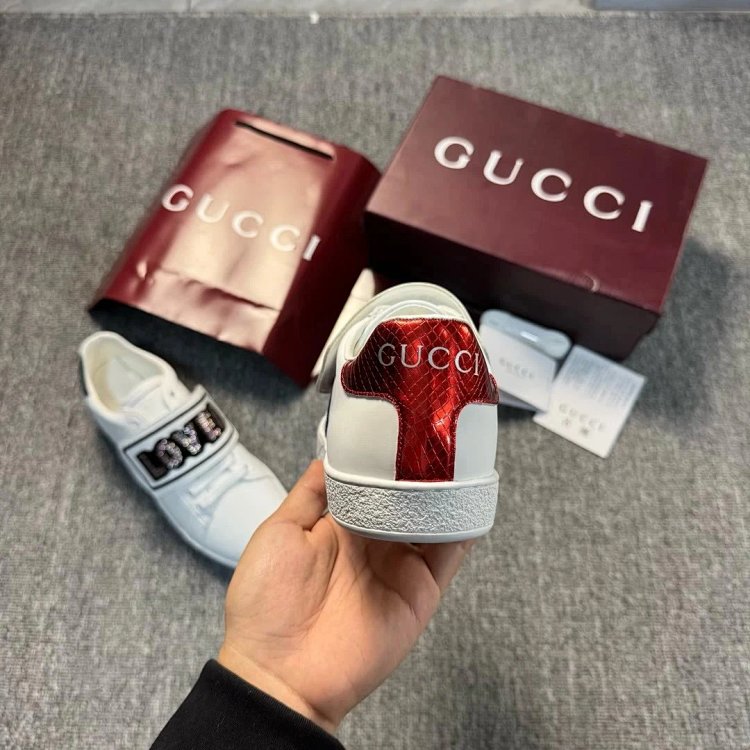 Gucci Bright Diamond Love Patch Casual Shoes Board Shoes | Litbuuy Spreadsheet