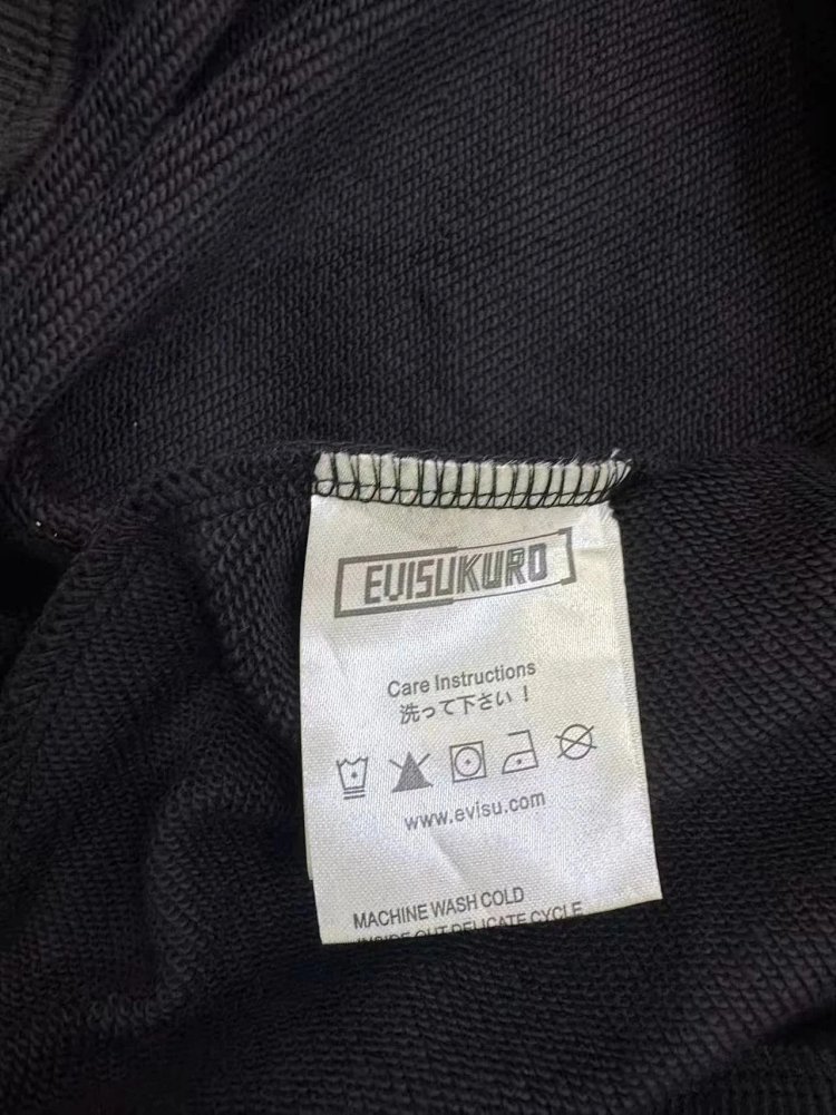EVISU  Black gold hooded heavyweight hoodie | Litbuuy Spreadsheet