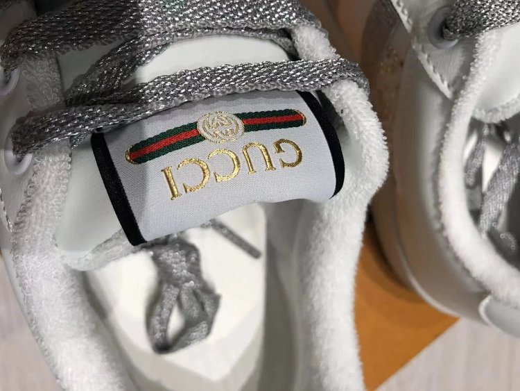 GUCCI dirty shoes, white rhinestone style fashionable board shoes | Litbuuy Spreadsheet