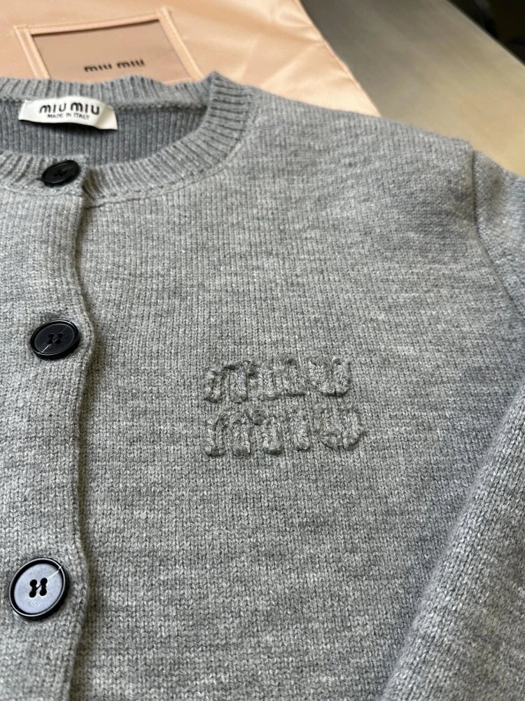 Miumiu Knitted Cardigan Trendy Sweater | Litbuuy Spreadsheet