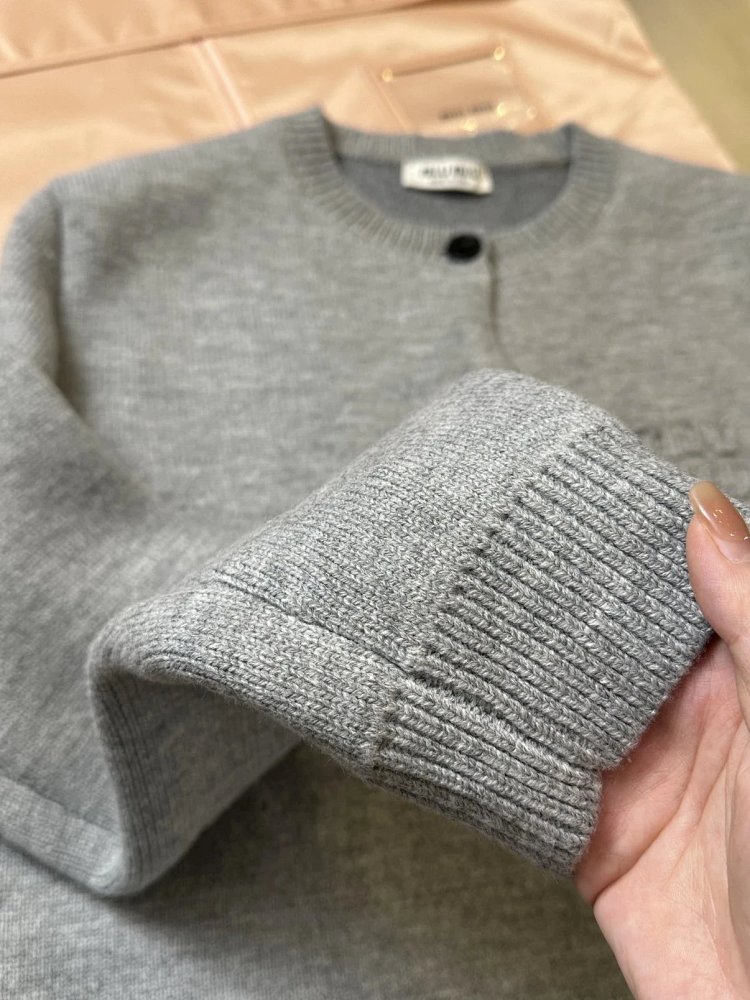 Miumiu Knitted Cardigan Trendy Sweater | Litbuuy Spreadsheet