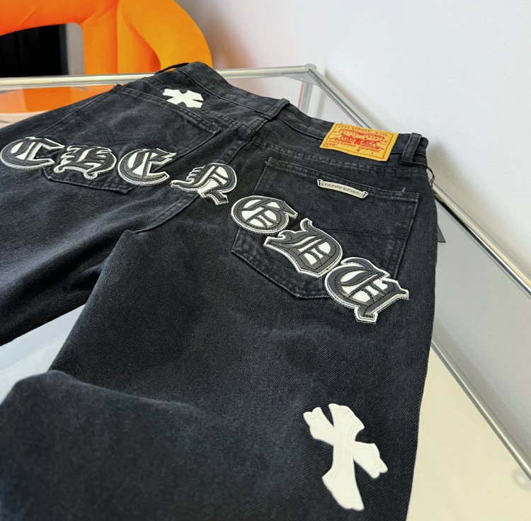 Chrome Hearts  High Street American Limited Loose Trendy Brand Washed Pants | Litbuuy Spreadsheet