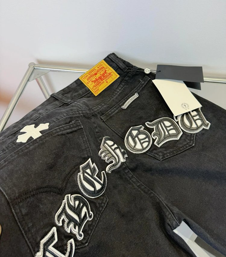 Chrome Hearts  High Street American Limited Loose Trendy Brand Washed Pants | Litbuuy Spreadsheet