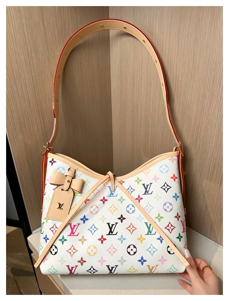 Louis Vuitton white tri colored CarryAll handbag | Litbuuy Spreadsheet