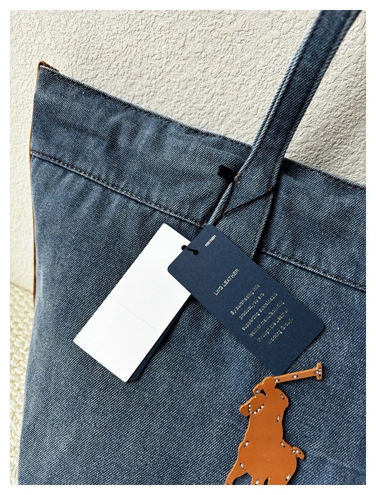 Ralph Lauren  Washed denim blue tote bag | Litbuuy Spreadsheet