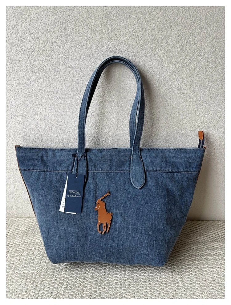 Ralph Lauren  Washed denim blue tote bag | Litbuuy Spreadsheet