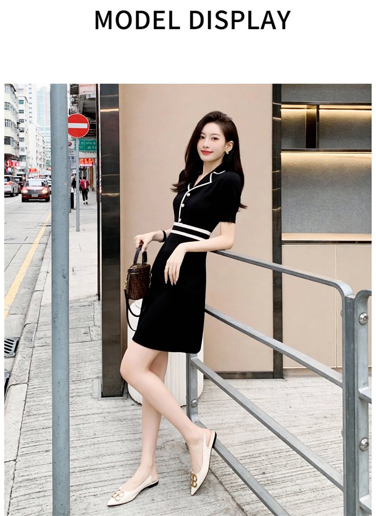 Summer Ice Silk Knitted French Dress | Litbuuy Spreadsheet