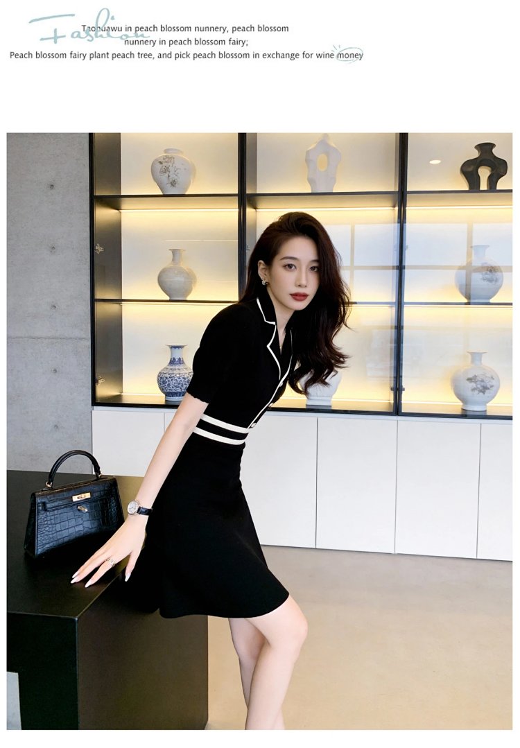 Summer Ice Silk Knitted French Dress | Litbuuy Spreadsheet