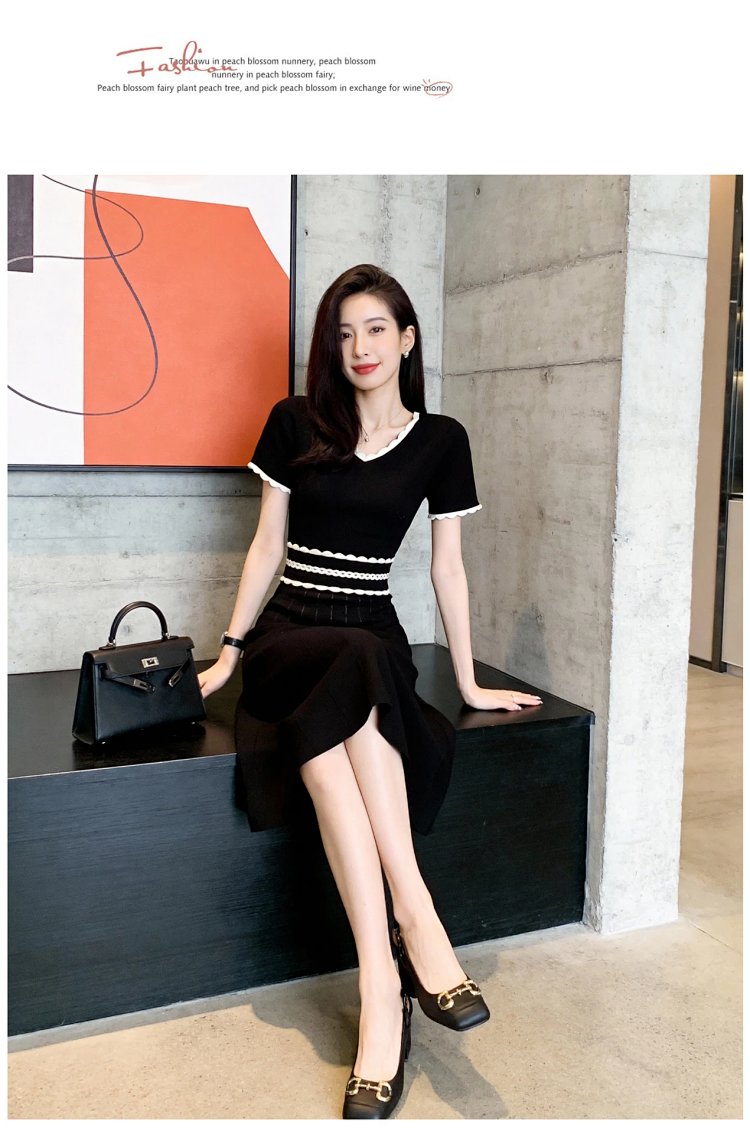Summer new French Hepburn style small black dress | Litbuuy Spreadsheet