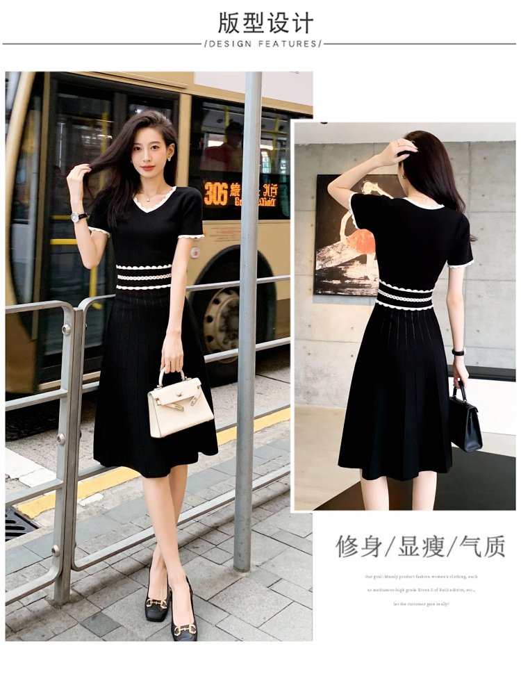 Summer new French Hepburn style small black dress | Litbuuy Spreadsheet
