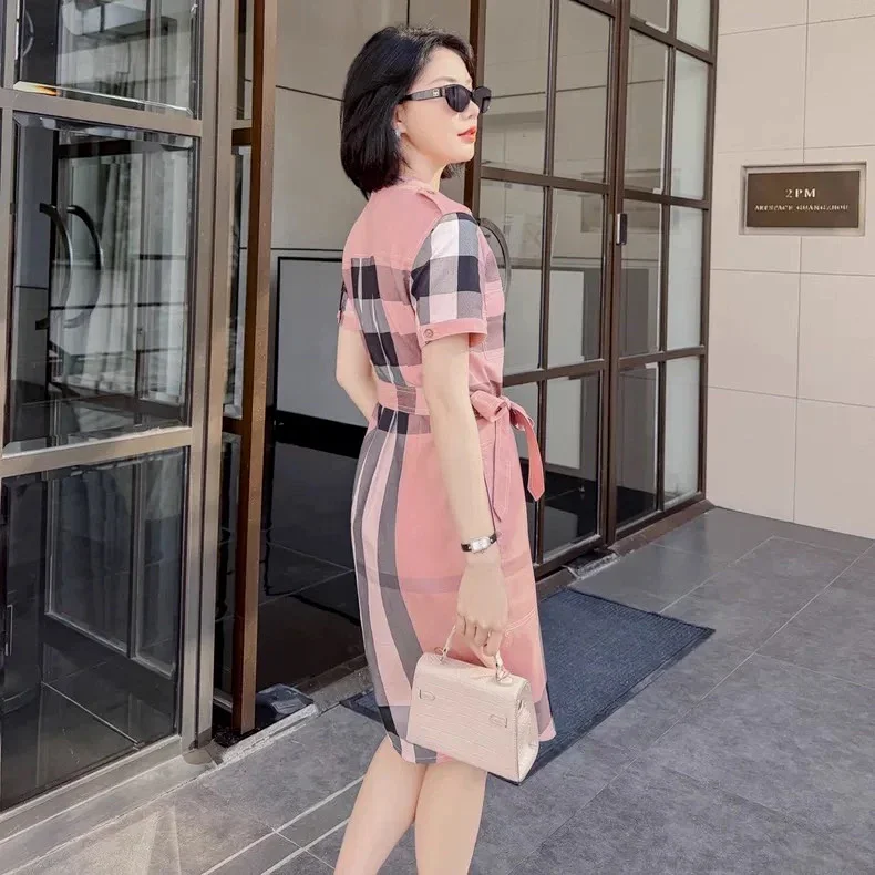 Burberry  British style casual mid length shirt skirt with floral patterns | Litbuuy Spreadsheet