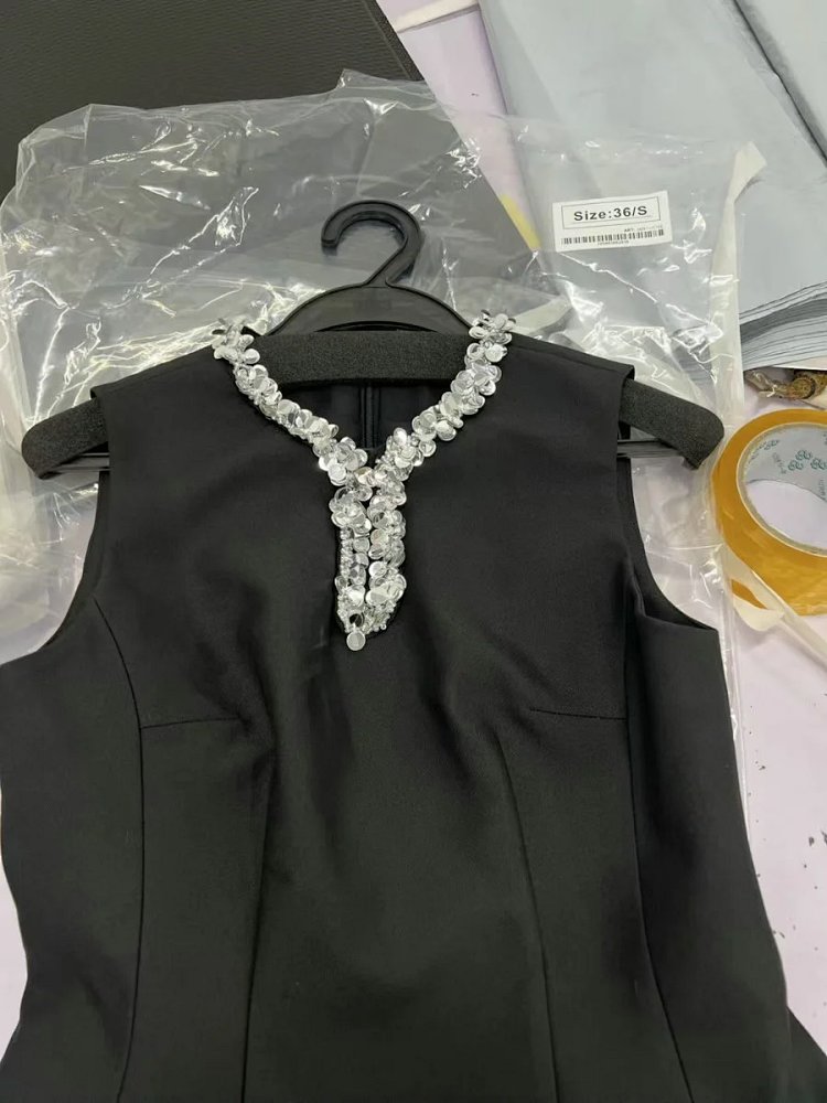 Temperament  skirt   socialite solid color sleeveless waist cinching slimming dress | Litbuuy Spread