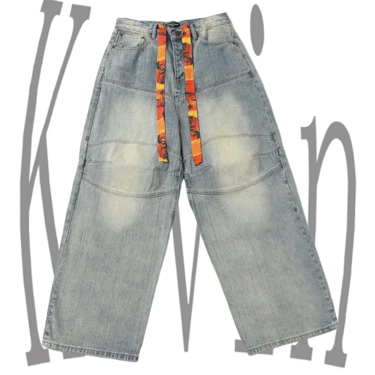 Balenciaga 25ss new Balenciaga silhouette denim trousers-H129