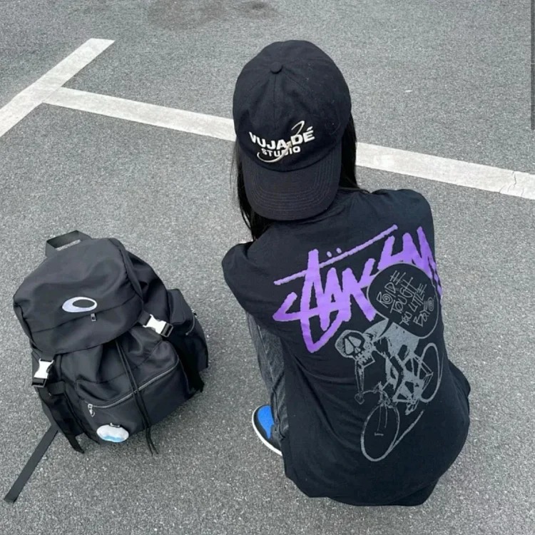 Stussy Stussy's new bicycle high-quality T-shirt short sleeves