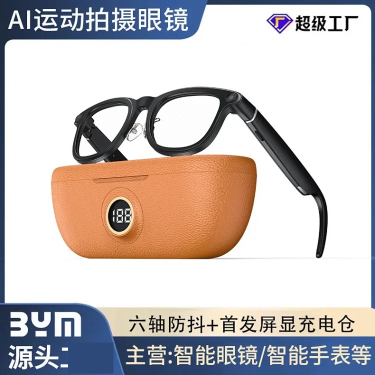 X01 Ultra black technology 800w pixel smart glasses with reverse charging compartment, wifi, picture recognition and translation